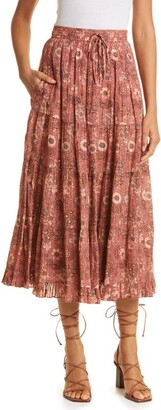 Ulla Johnson Verity Floral Cotton Blend Skirt