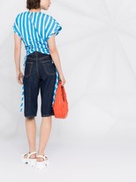 Thumbnail for your product : MSGM Stripe Print Ruched Top