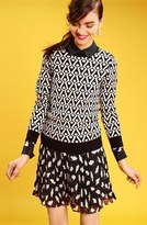 Thumbnail for your product : Nordstrom Miss Wu 'Delicate Leaf' Print Crêpe de Chine Blouse Exclusive)