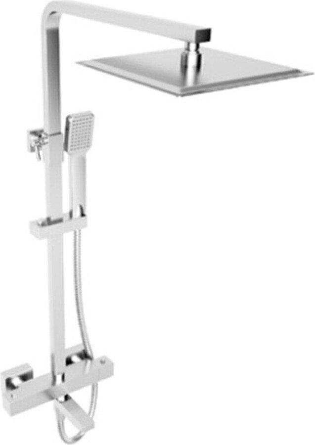 Clifton Chrome Mixer Shower with Drencher, Wall Hung Sliding Handset ...