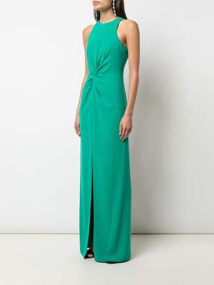 Halston knot detail gown