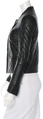 Maje Quilted Leather Jacket