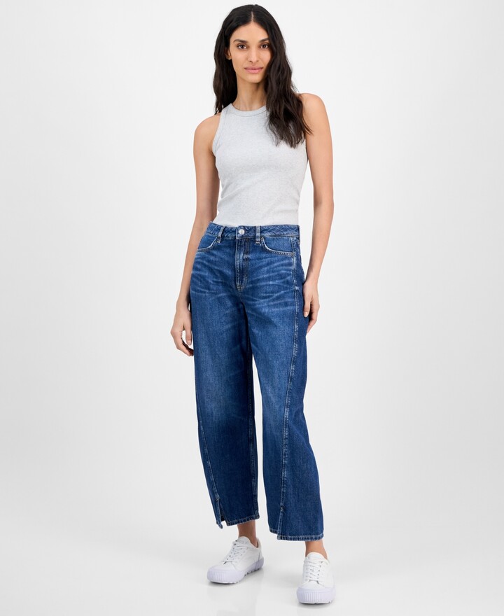 BOSS ORANGE Women's High-Rise Balloon Ankle Jeans