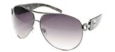 Thumbnail for your product : XOXO Promise Iridium Black Aviator Sunglasses Grey Gradient Lens