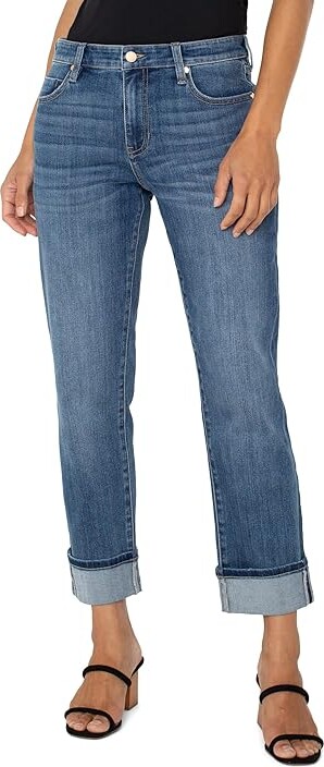 Liverpool Los Angeles Marley Girlfriend Cuffed Jeans Women's Jeans Grasslands : 0 27, Cotton/Denim/Elastane