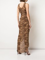 Thumbnail for your product : Nicholas Draped Front Animal-Print Dress