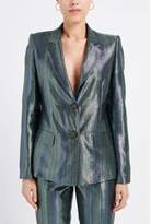 Thumbnail for your product : Wolf & Badger Vesper Blue Metallic Silk Suit Jacket