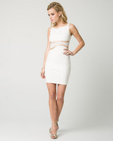 Thumbnail for your product : Le Château Double Knit Beaded Halter Neck Mini Dress