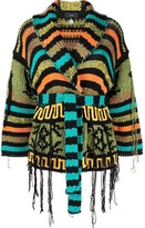 Thumbnail for your product : Alanui Stripe-Knit Cardigan