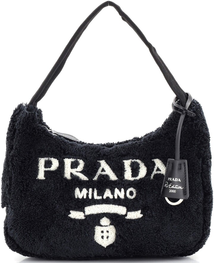 Prada Triangle-Logo Hobo Shoulder Bag - ShopStyle