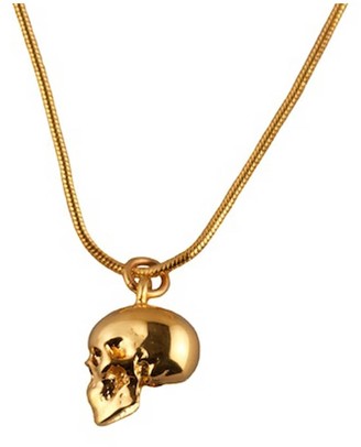 Roz Buehrlen Gold Skull Pendant