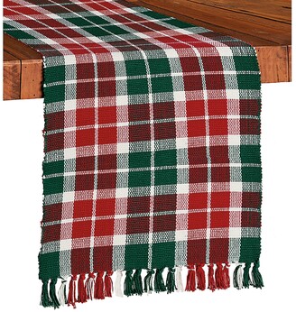 NEW BEE & WILLOW HOME GATHER STRIPED TABLE RUNNER 13" x 72" FRINGE FALL AUTUMN 
