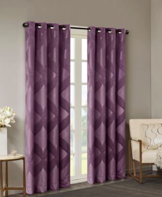 SunSmart Bently Ogee Knitted Jacquard Total Blackout Curtain Panel