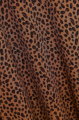 Rosetta Getty Cowl leopard-print jersey midi dress