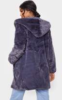 Thumbnail for your product : PrettyLittleThing Camel Hooded Faux Fur Midi Coat