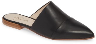 42 gold castle cap toe mule