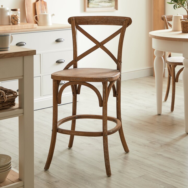 Dunelm Emmie Bar Stool, Solid Oak Brown ShopStyle