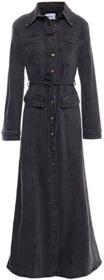 full length denim maxi dress