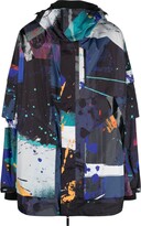 Thumbnail for your product : TEMPLA Blue Splatter Print Hooded Jacket