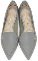 Thumbnail for your product : Nicholas Kirkwood Grey Leather Beya Loafers