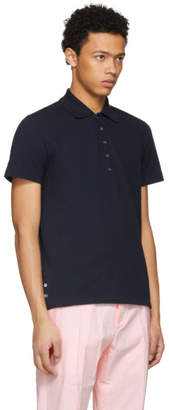 Thom Browne Navy Stripe Relaxed Polo