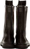 Thumbnail for your product : Rick Owens Black Leather Zipped Miltiary Boots