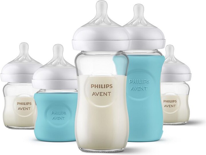 Avent Naturally Philips Natural Newborn Glass Bottle with Natural Response Nipple Baby Set