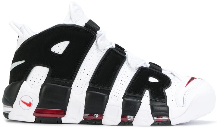 Nike Air More Uptempo White/Midnight Navy Sneakers - Farfetch