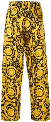 Versace Barocco print silk pajama trousers