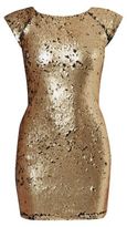 Thumbnail for your product : AX Paris Gold Sequin Cap Sleeve Dress