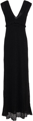 M Missoni Ruffle-trimmed Metallic Crochet-knit Maxi Dress