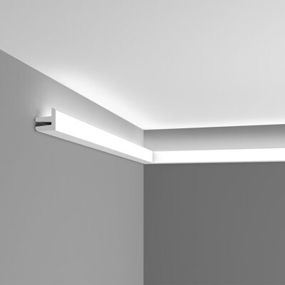 Orac Decor 2 in x 2 in x 78-3/4 in Primed White Plain Polyurethane Crown Moulding