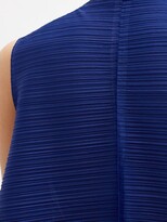 Thumbnail for your product : Pleats Please Issey Miyake V-neck Technical-pleated Trapeze Dress - Blue