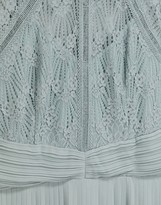 Thumbnail for your product : TFNC Plus bridesmaid lace back maxi dress in sage