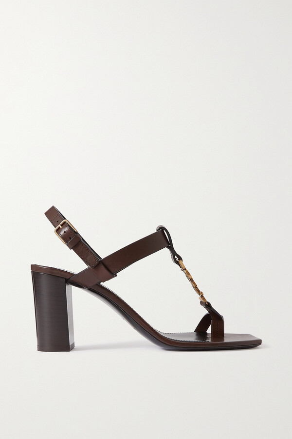 brown metallic heels