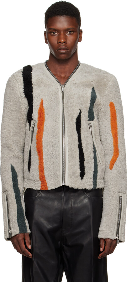 Rick Owens Gray Klaus Shearling Jacket - ShopStyle 
