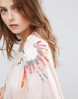 Thumbnail for your product : Liquorish Kimono With Embellished Bird Shoulder