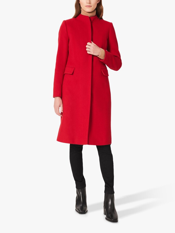 tailored red coat