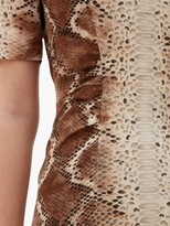 Thumbnail for your product : Altuzarra Silvia Snake-print Silk-crepe Midi Dress - Ivory