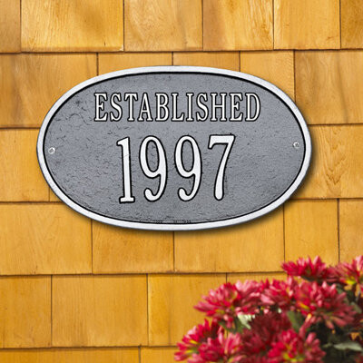 Whitehall Products Date 2-Line Wall Address Plaque