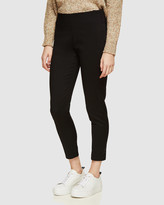 Thumbnail for your product : Oxford Women's Black Cropped Pants - Jackie Zipper Crop Stretch Pants - Size One Size, 6 at The Iconic