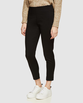 Oxford Women's Black Cropped Pants - Jackie Zipper Crop Stretch Pants - Size One Size, 6 at The Iconic