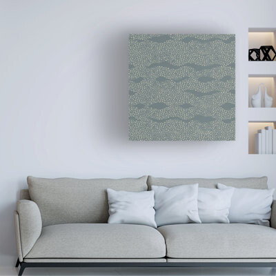 Ebern Designs Wrapped Canvas Wall Art - Gail Fraser 'De La Mer - Pattern 3' Wall Art for Living Room, Bedroom, or Office Décor - 18x18