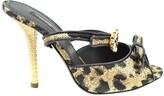 Thumbnail for your product : Dolce & Gabbana Leopard Print Peep Toe Mules Size EU 36