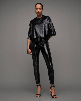 NWT Seven7 Faux Leather Legging  Leather leggings, Leather panel leggings,  Leggings are not pants