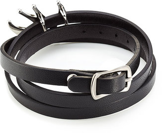 McQ Swallow Wrap Leather Bracelet