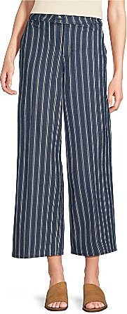Mona High Rise Striped Ankle Trouser Jeans