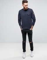 Thumbnail for your product : Brave Soul Military Badged Crew Neck Jersey Sweat