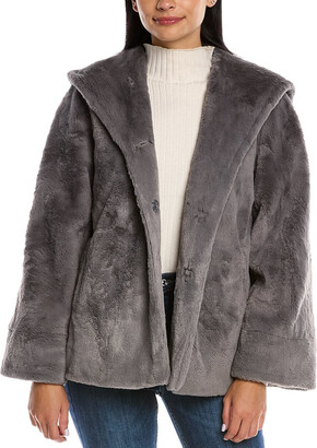 Ularma Womens Coat Casual Fleece Fuzzy Faux Shearling Fluffy Jackets Winter Long Sleeve Zip Up Outwear with Pockets 3XL 
