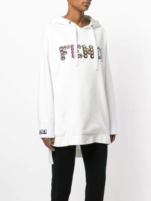 Fendi embellished maxi hoodie